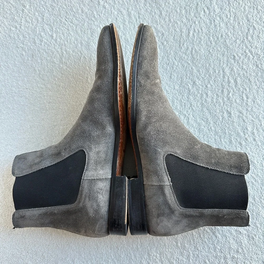 Magnanni Bonn Chelsea Grey Suede Mens‎ Boots Size 8